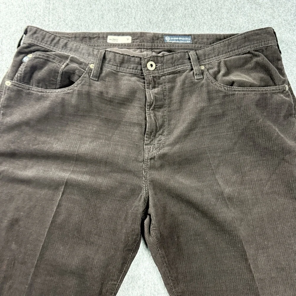 Adriano Goldschmied‎ The Hero Pants Mens 40x29 Brown Corduroy Straight Leg USA
